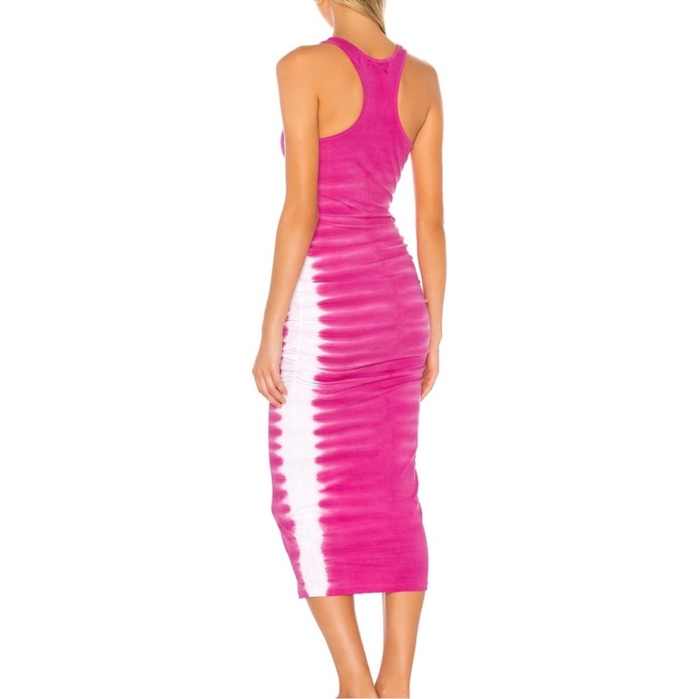 Michael Stars Los Angeles Midi Tank Dress Pink Tye Dye Small - Picture 2 of 7